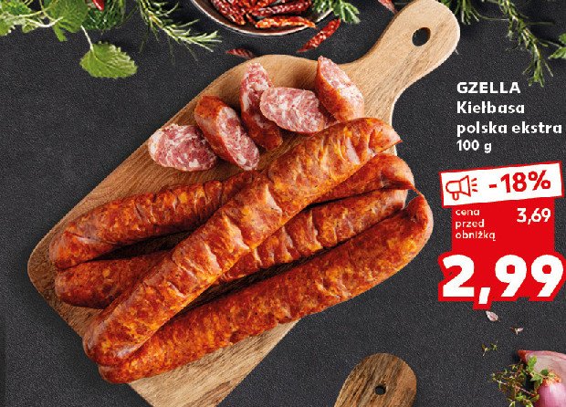 Kiełbasa polska ekstra Gzella promocja w Kaufland