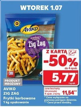 Frytki karbowane Aviko zig zag promocja w Supeco