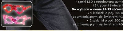 Akcesoria karnawałowe LED lub RGB smarty party - Okulary LED z 3 trybami świecenia promocja w Biedronka