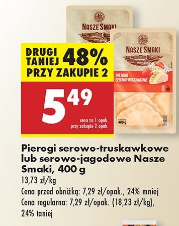 Pierogi serowo-truskawkowe Nasze smaki promocja