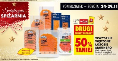 Wędliny wędzone łososie Marinero promocja w Biedronka