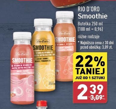 Smoothie truskawka-banan-jeżyna RIO D'ORO SMOOTHIE promocja