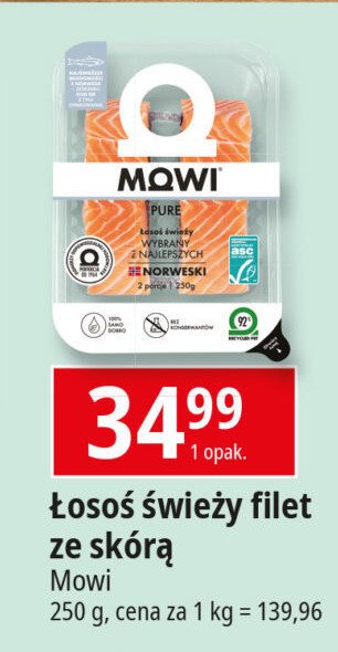 Łosoś ze skórą MOWI PURE promocja