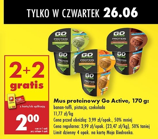 Mus czekoladowy Go active promocja
