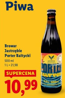 Piwo Browar Jastrzębie Porter Bałtycki promocja w Lidl