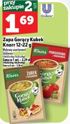 Zupa Gorący Kubek Knorr 12-22 g promocja w TOPAZ
