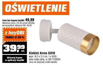 Kinkiet Arras GU10 promocja w OBI