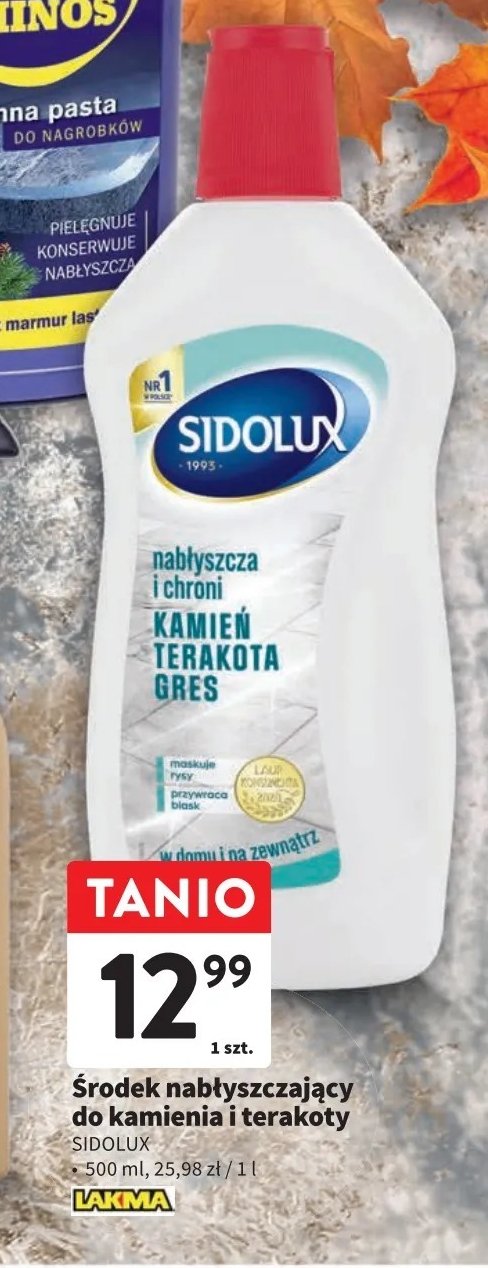 Płyn do ochrony i nabłyszczania kamienia i terakoty Sidolux expert promocja