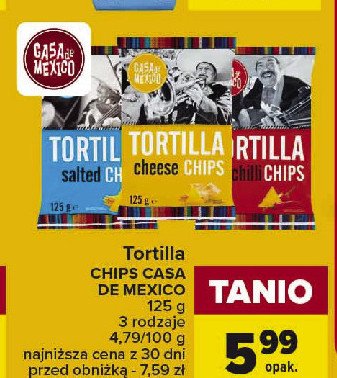 Chipsy tortilla serowe Casa de mexico promocja
