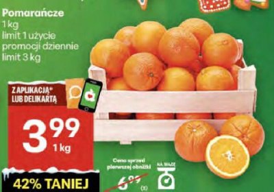 Pomarańcze promocja w Delikatesy Centrum