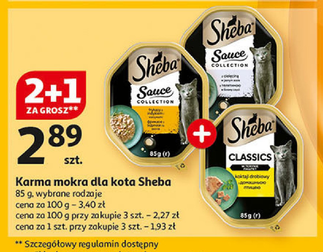 Karma dla kota z kaczką i kurczakiem Sheba classics promocja w Auchan