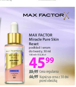 Podkład- serum 2w1 10-30 fair MAX FACTOR MIRACLE PURE promocja