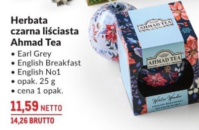 Herbata czarna liściasta Ahmad Tea Earl Grey, English Breakfast, English No1 promocja w Makro