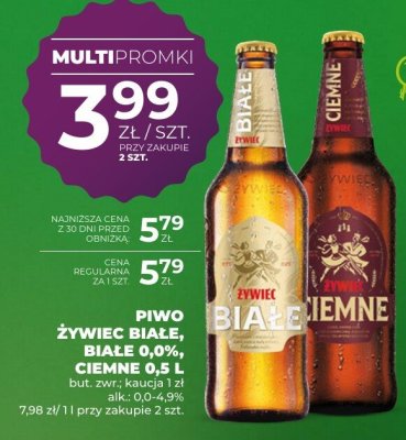 Piwo Żywiec Białe 0,0% 0,5 L promocja w Duży Ben