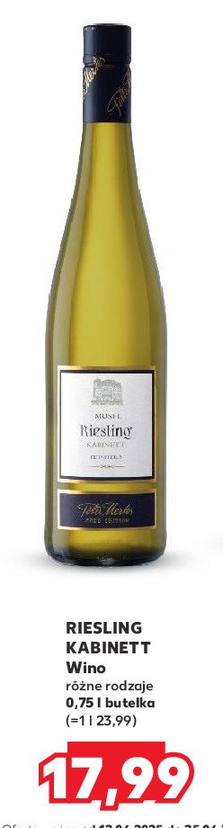 Wino RIESLING BERNKASTEL KABINETT promocja w Kaufland