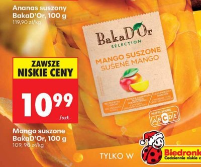 Mango suszone BakaD'Or promocja w Biedronka
