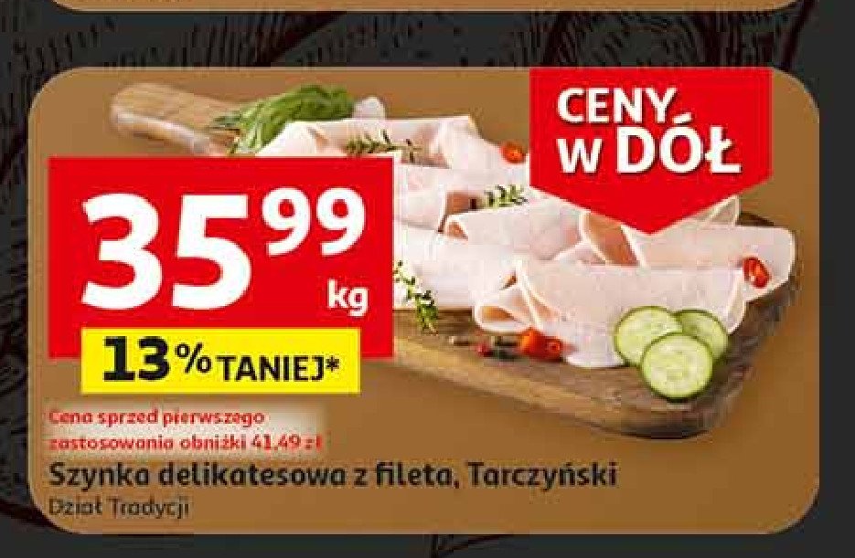 Szynka delikatesowa z fileta Tarczyński promocja