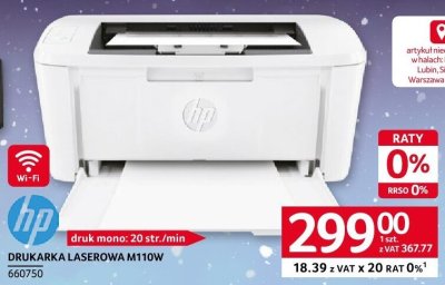 Drukarka laserowa HP M110W promocja w Selgros