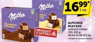 Alpejskie mleczko Milka promocja w ABC