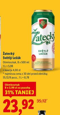Piwo Żatecký Světlý Ležák promocja w Lidl