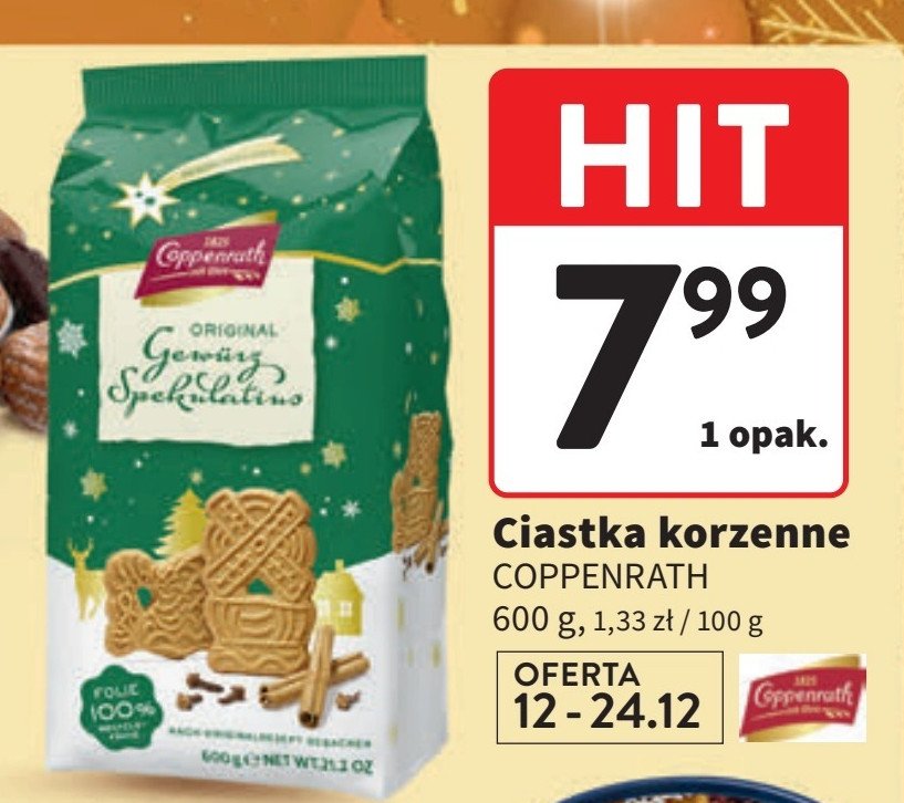 Ciastka korzenne spekulatius Coppenrath promocja