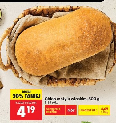 Chleb w stylu włoskim promocja w Biedronka