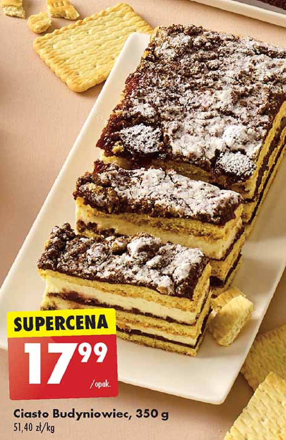 Ciasto budyniowiec promocja