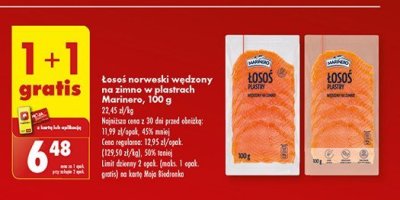 Łosoś norweski wędzony na zimno Marinero promocja