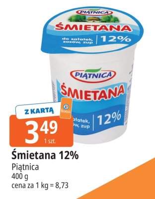 Śmietana 12% Piątnica promocja w Leclerc