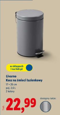 Kosz na śmieci łazienkowy promocja w Lidl