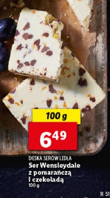 Ser wensleydale z pomarańczą i czekoladą promocja