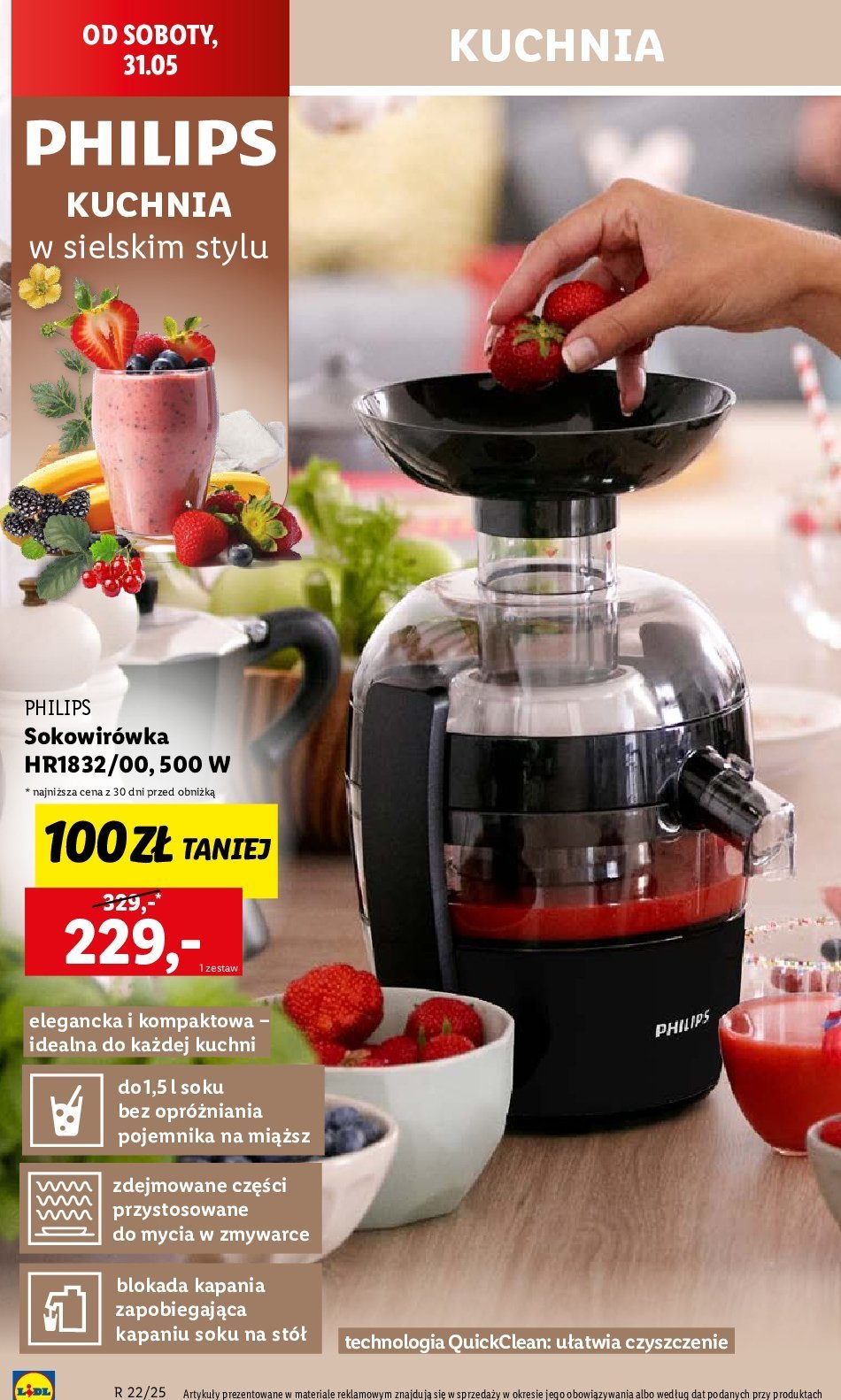 Sokowirówka hr1832/00 Philips promocja