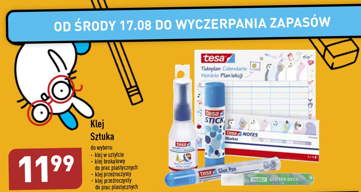 Klej przezroczysty Tesa promocja