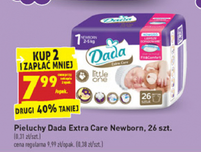 Pieluszki newborn Dada little one promocja