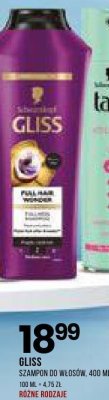 Szampon do włosów GLISS różne rodzaje promocja w Drogerie Natura