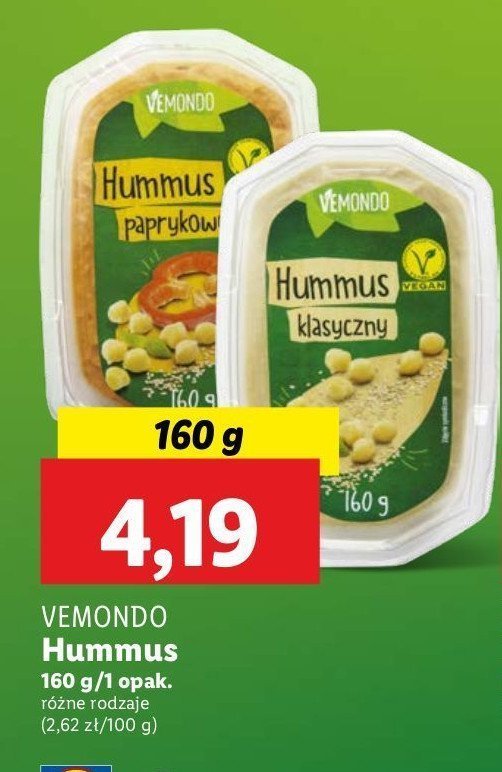 Hummus klasyczny Vemondo promocja w Lidl