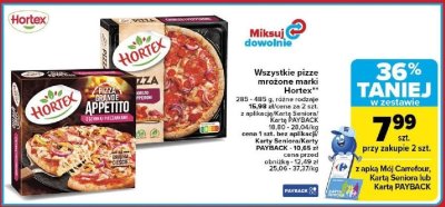 Wszystkie pizze mrożone marki Hortex promocja w Carrefour