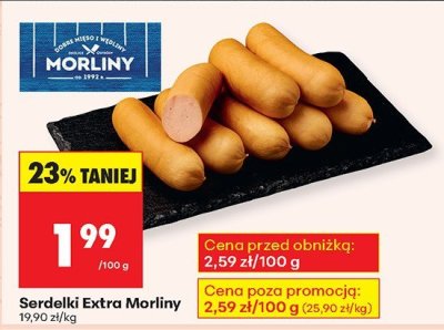 Serdelki Extra Morliny promocja w Biedronka