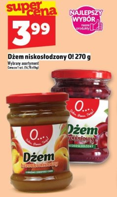 Dżem niskosłodzony O! 270 g promocja w TOPAZ