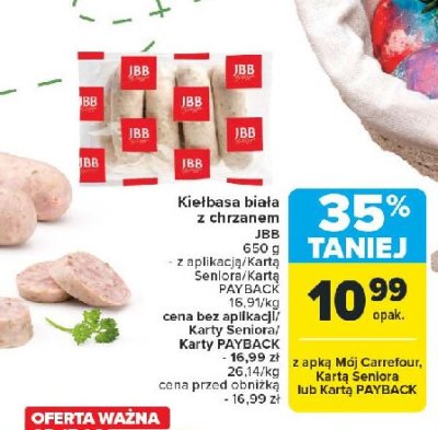 Kiełbasa biała z chrzanem Jbb bałdyga promocja