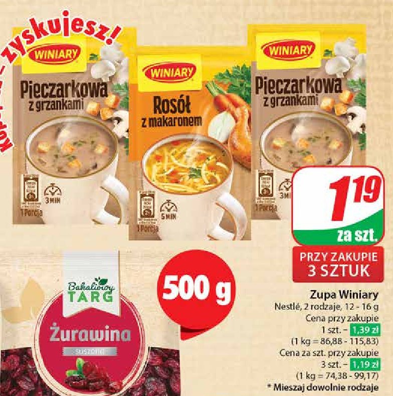 Pieczarkowa z grzankami Winiary promocja