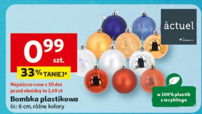 Bombka plastikowa promocja w Auchan