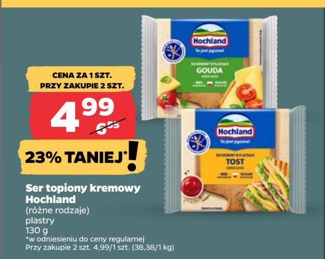 Ser topiony gouda Hochland promocja w Netto