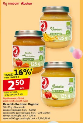 Jabłko organic Auchan różnorodne (logo czerwone) promocja