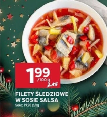 Filety śledziowe w sosie salsa Seko promocja w Stokrotka