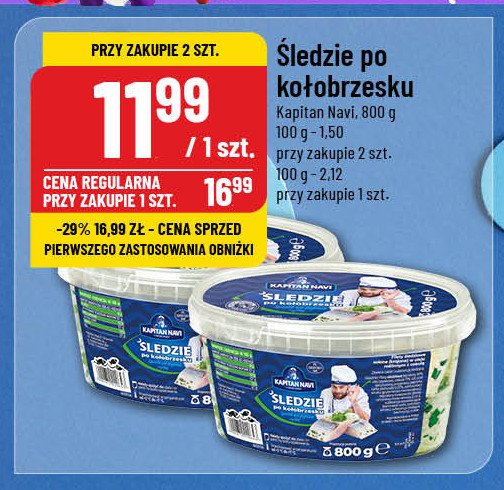 Śledzie po kołobrzesku Kapitan navi promocja w POLOmarket