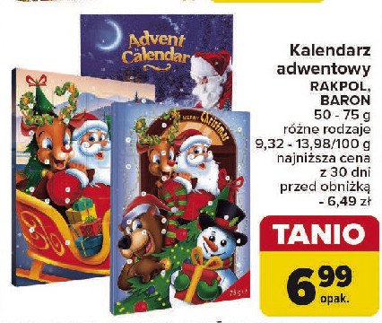 Kalendarz adwentowy Rakpol promocja w Carrefour