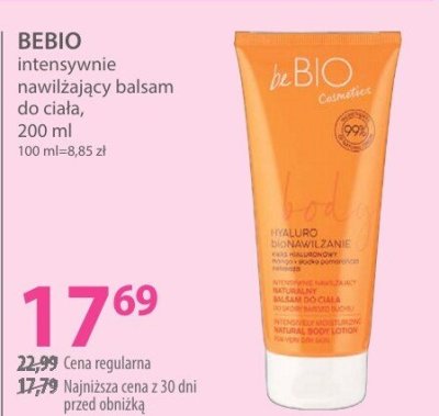 Balsam intensywnie nawilżający do ciała BEBIO promocja w Hebe