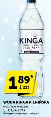 Woda Kinga Pienińska wybrane rodzaje promocja w ABC