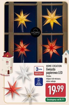 Gwiazda papierowa LED  promocja w Aldi